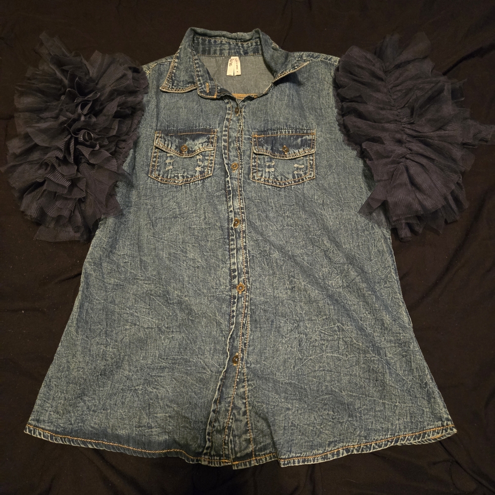 Truth Denim Shirt with Contrast Stitching